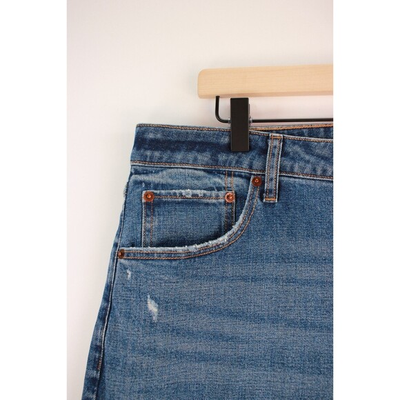 Abercrombie Fitch Womens Jeans Blue The Mom High Rise Denim Ripped Size 33/16 - Picture 5 of 13